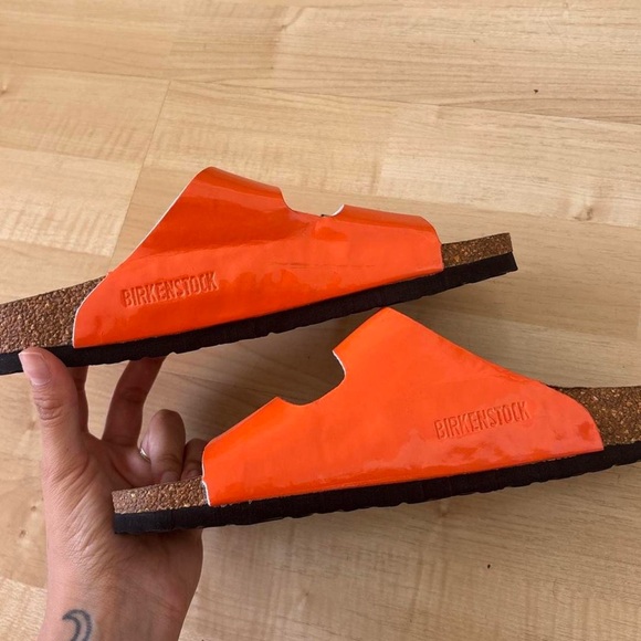 Womens Birkenstock Orange Sandals - Picture 5 of 5